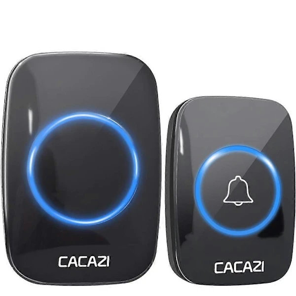 Campainha Sem Fio Cacazi À Prova Dágua Até 300 M, Com 60 Músicas, 5 Níveis De Volume E Alimentação Por Bateria . Brilvibera (110 V 220 V)