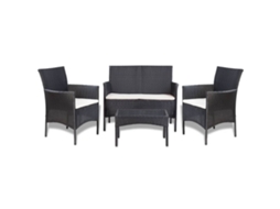 Sofa Set, Sofa Sets Vidaxl Preto Rattan / Vime (n/a)