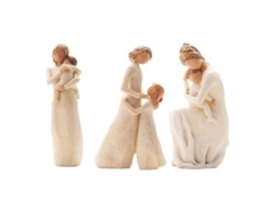 Figura Família Três Membros Decoração Quarto Amor Eterno