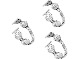 Conjunto De 3 Pulseiras Relógio Em Aço Inoxidável Com Cristais,
