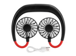 2026zentro-ventilador De Pescoço Portátil Mini Recarregável Usb 3 Velocidades Estilo Pendurado Duplo Para Mesa E Pessoal