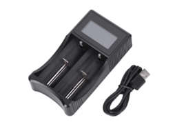 Carregador portátil para viagens com duas portas, USB e tecido inteligente.