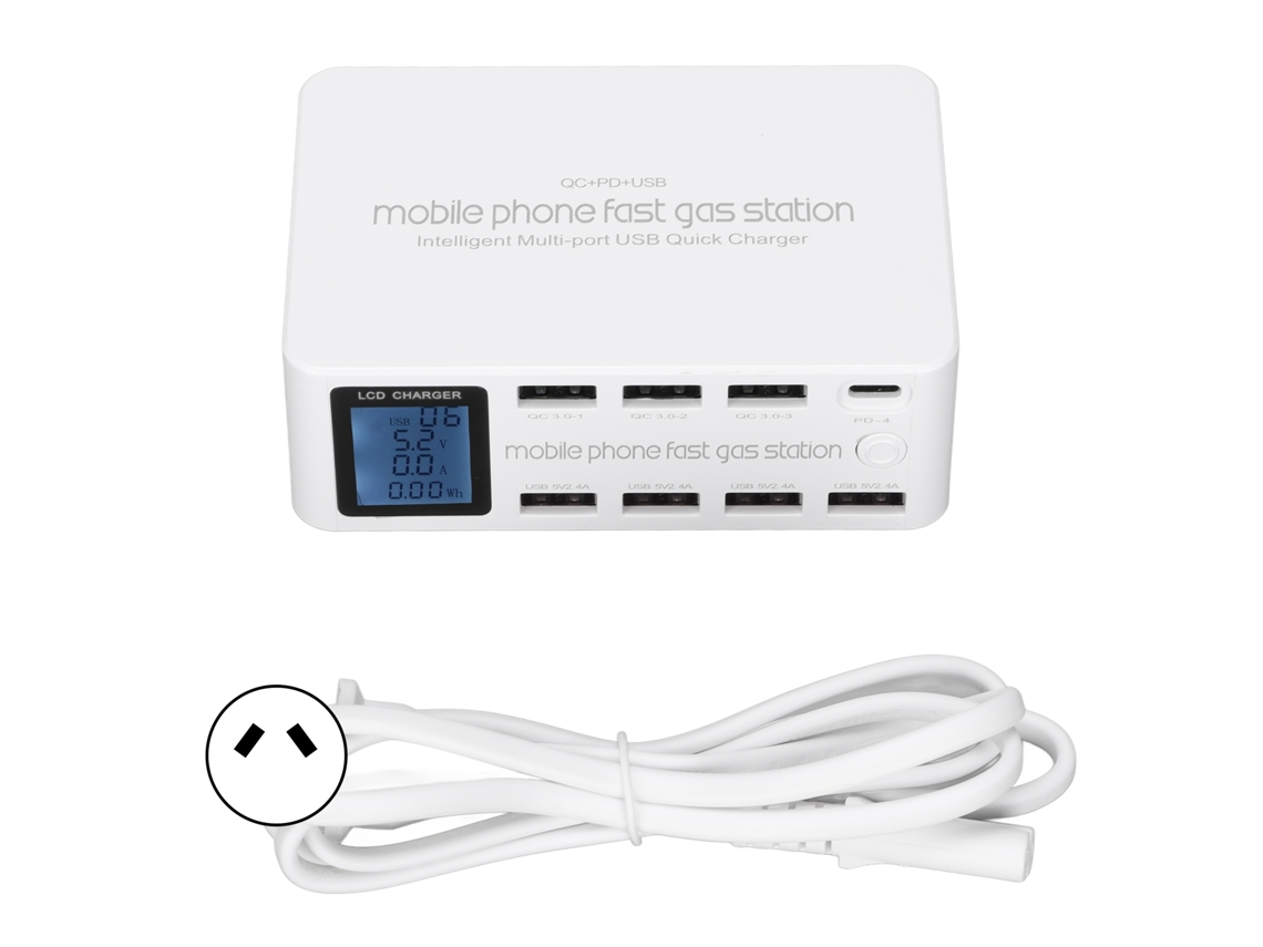 Carregador Usb LAXISCREED 100w 8 Portas com Lcd