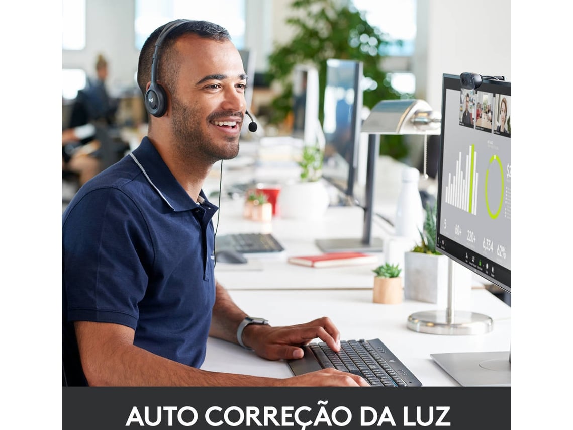 Webcam LOGITECH C270 (HD - 3 MP - Microfone Incorporado)