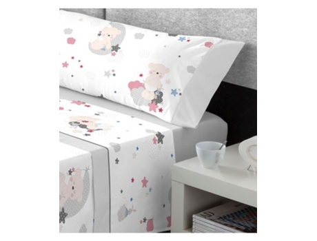 Conjunto de lençóis Dormilon Cinzento 090 cm