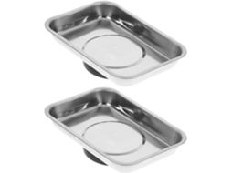 Topbathy Conjunto de 2 Bandejas Magnéticas para Ferramentas Alipis, 10 Cm , Aço Inoxidável (4 Polegadas)