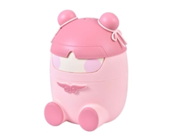 Cofrinho Fofo Trancável de Plástico Resistente Rosa | S/MARCA