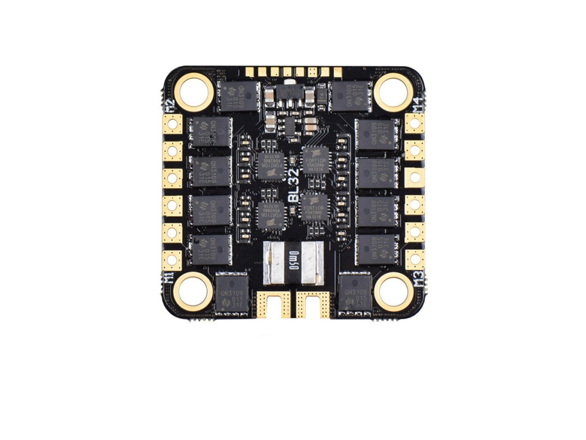 Controlador Velocidaelectrónico Brushless Jhemcu Bl32 55 55a 3 6s Blheli_32 32 Bits Dshot1200 4 em 1 Drones Rc Corrida Fpv, 30,5 X 30,5 Mm. MDUG