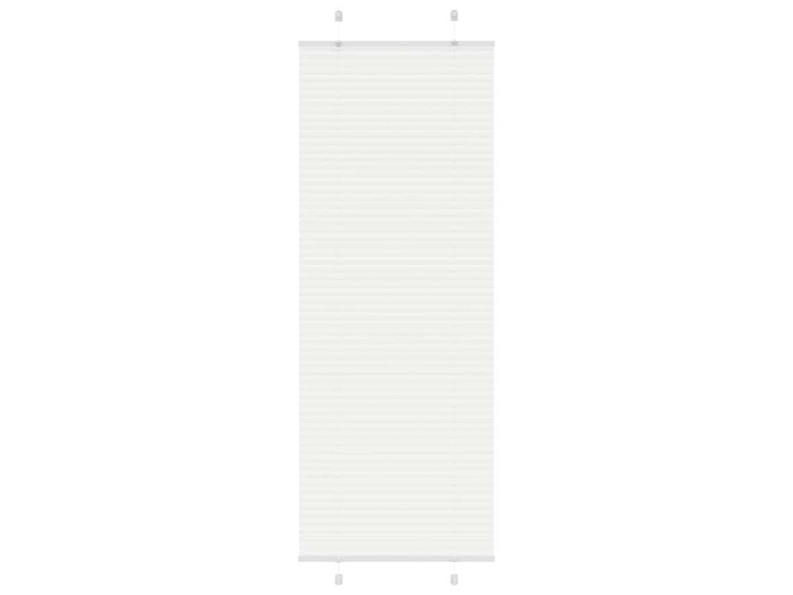 Vidaxl Branco Plissada Cega 80x200 Cm Largura Tecido 79,4 Cm Poliéster