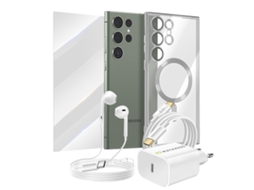 Pack de Proteção e Carregamento para Galaxy S23 Ultra MAYAXESS