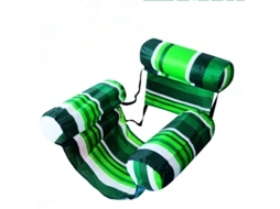 Boia inflável AQUAFORGE, dobrável, dupla função, com encosto, espreguiçadeira, brinquedo inflável para piscinas e praias