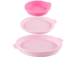 Tigelas redondas de silicone antiaderente Hemoton, conjunto para 3 pessoas.