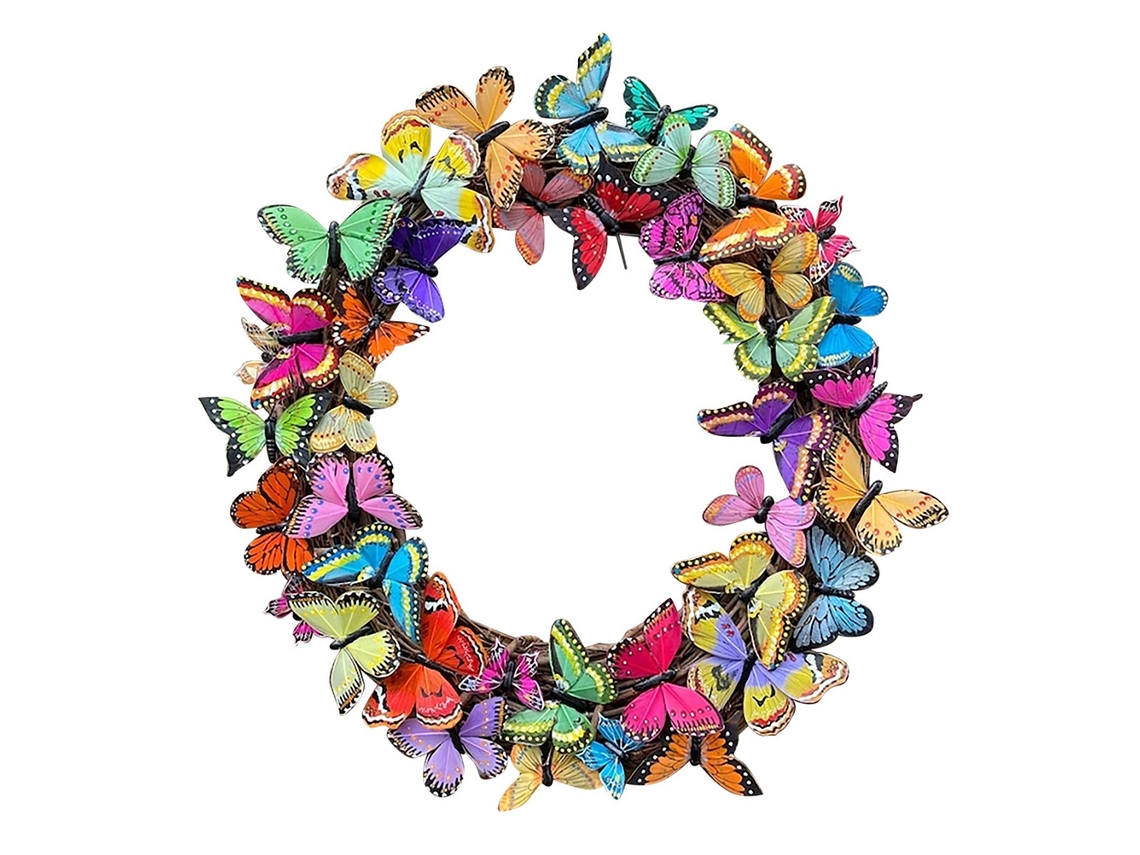 Buquê De Borboleta Artificial Decorativo Para Porta E Parede