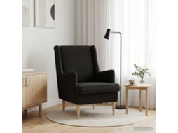 Vidaxl Poltrona Preto Bouclé
