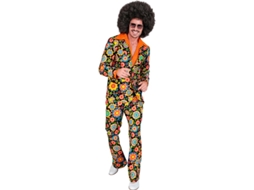 Fantasia masculina de flores laranja dos anos 60
