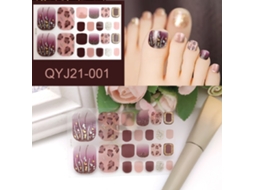 Rebe-stickers De Unhas Do Pé Full Wraps Adesivos Esmaltados Para Arte De Unhas Decorações Para Mulheres E Meninas