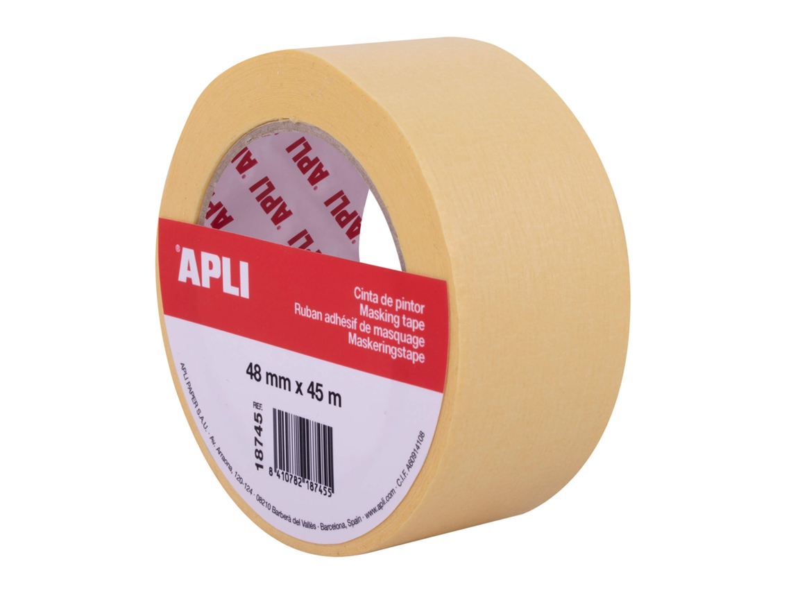 Fita de pintor 48mm x 45m fácil de cortar e aplicar Apli