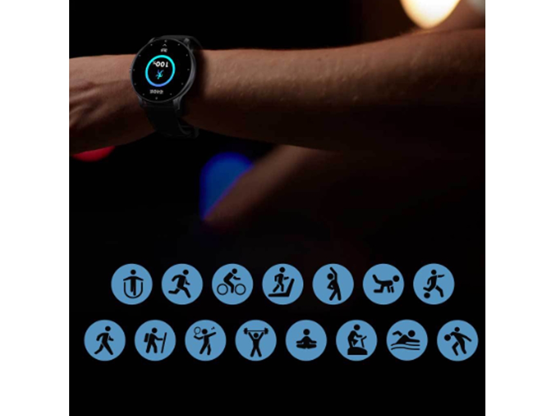 Smart Watch Zl02Cpro Monitor de Saúde de Chamadas Bluetooth Azul GODTVAGT