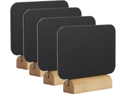 Conjunto de 4 Quadros de Mesa de Ardósia SECURIT Retangular Pontas Redondas