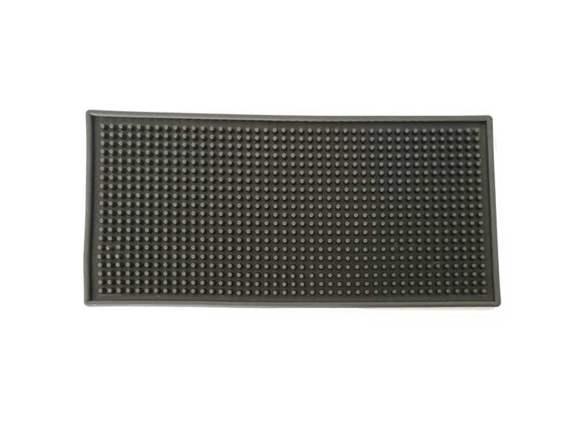 Tapete De Barra Pvc Macio, Preto, 15x30 Cm, Antiderrapante, Protetor Para Óculos E Garrafas