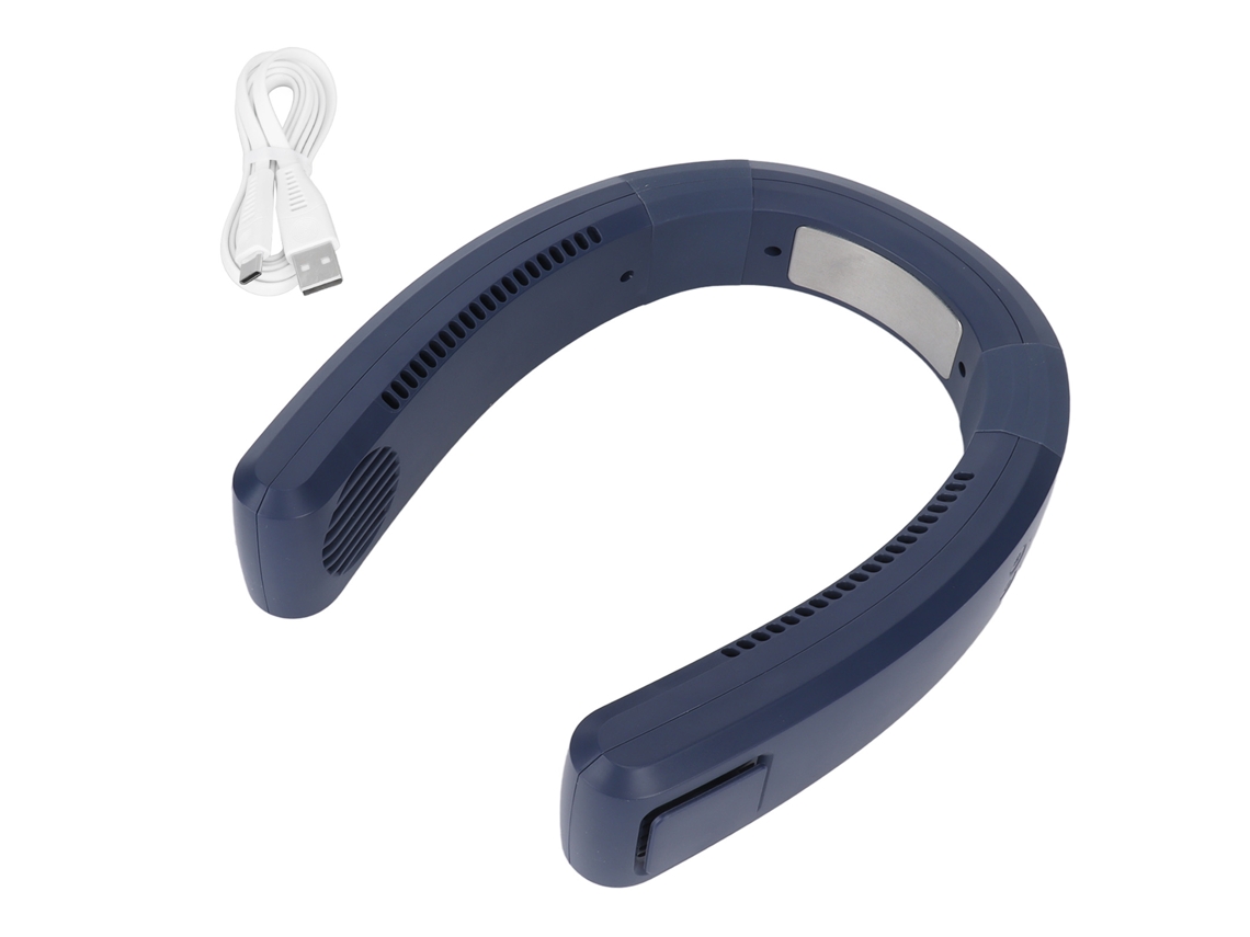 Ventilador de Pescoço Usb Portátil 80 Buracos 4000 5500rpm Azul