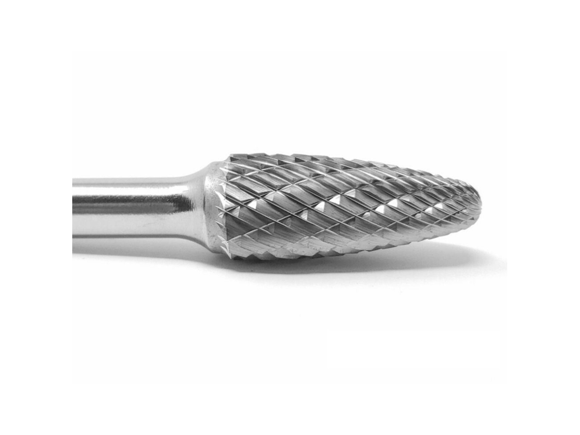 1Pc Corte Duplo Carboneto de Tungstênio Rebarba Ferramenta de Corte Morrer Moedor Bit 1/4 Polegada Haste #1