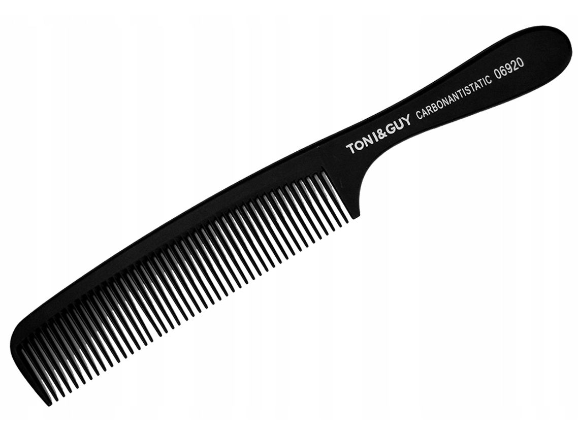 Pente De Barbeiro Para Pentear Cabelos 6920 Carbono Preto Brilvibera