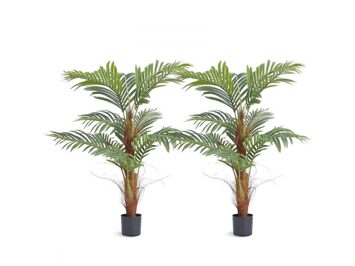 Conjunto De Plantas Artificiais Realistas Com 48cm, Ramos Flexíveis E Folhagem Densa Tekmaquinas