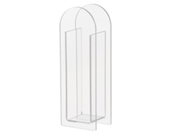 Vaso moderno Baok em acrílico branco transparente para flores, decoração de mesa, casa, casamento e festa.