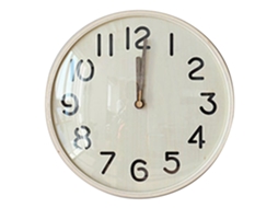 2026 Store reloj de Parede de Madeira 12 Polegadas Silencioso Sem Tic Tac Operado por Bateria Redondo para Cozinha Sala Classe Números Ocos Burlywood
