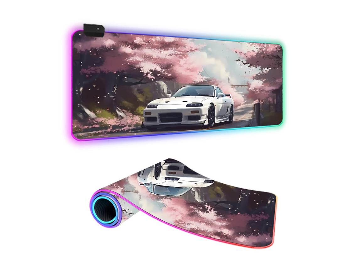 Mousepad Gamer Com Iluminação Led Rgb 80x30cm Brilvibera