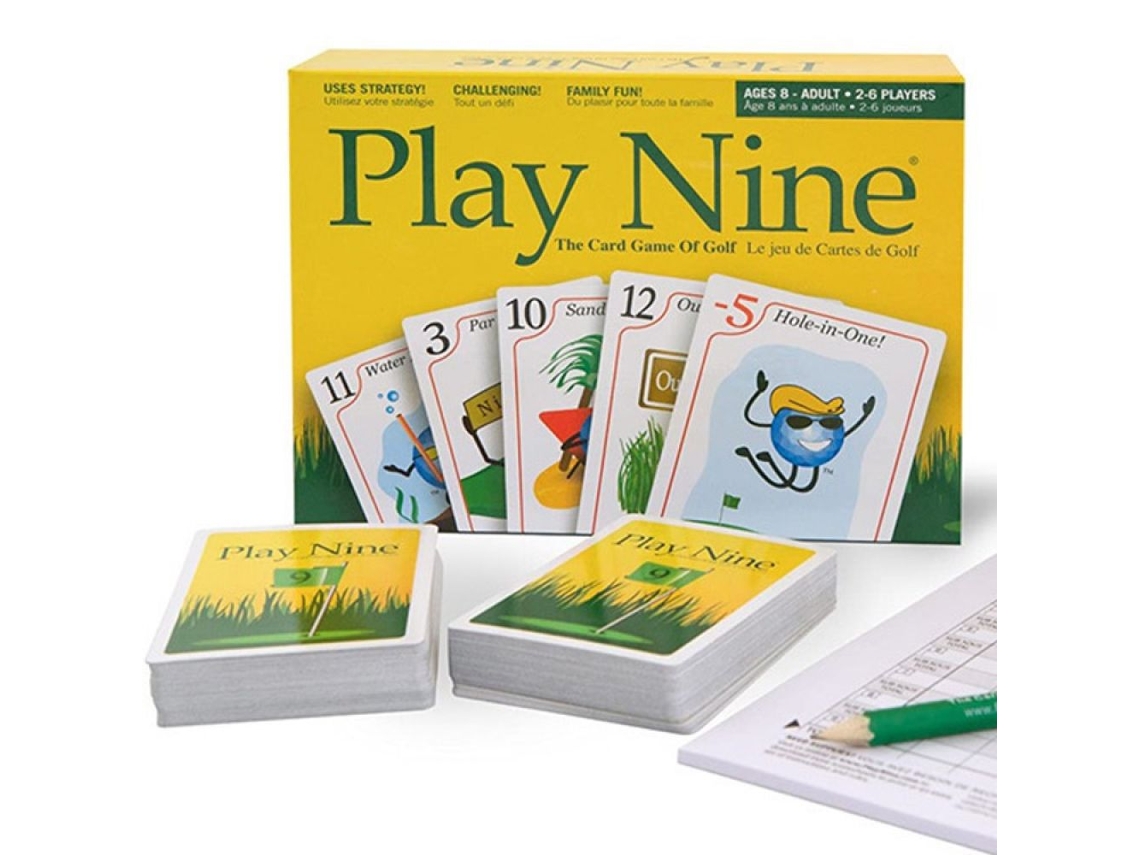 Jogo De Tabuleiro Play Nine Jogo De Cartas Em Inglês Para Família E Festas, 9 Rodadas De Diversão Como Golfe
