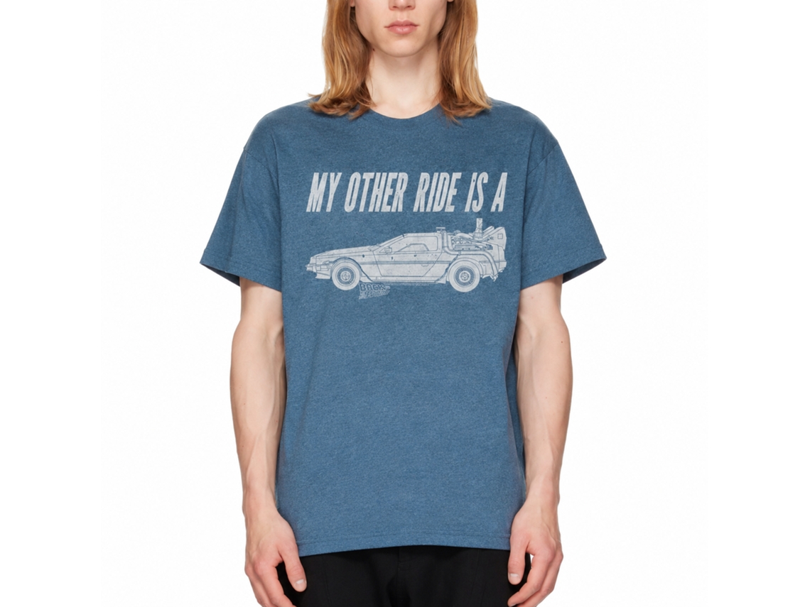 Rockinstone Back To The Future Movie My Other Ride Heather Indigo Adult T-shirt Size:xxxl