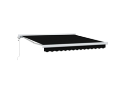 Vidaxl Toldo Retrátil Preto 300 X 250 X 165 Cm Tecido E Metal