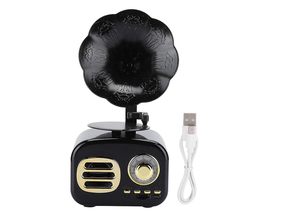 Mini Alto Falante Bluetooth Inteligente Retrô, Reprodutor De Música Portátil, Compatível Com Computadores De Mesa E Laptops Olysi Shop (preto)