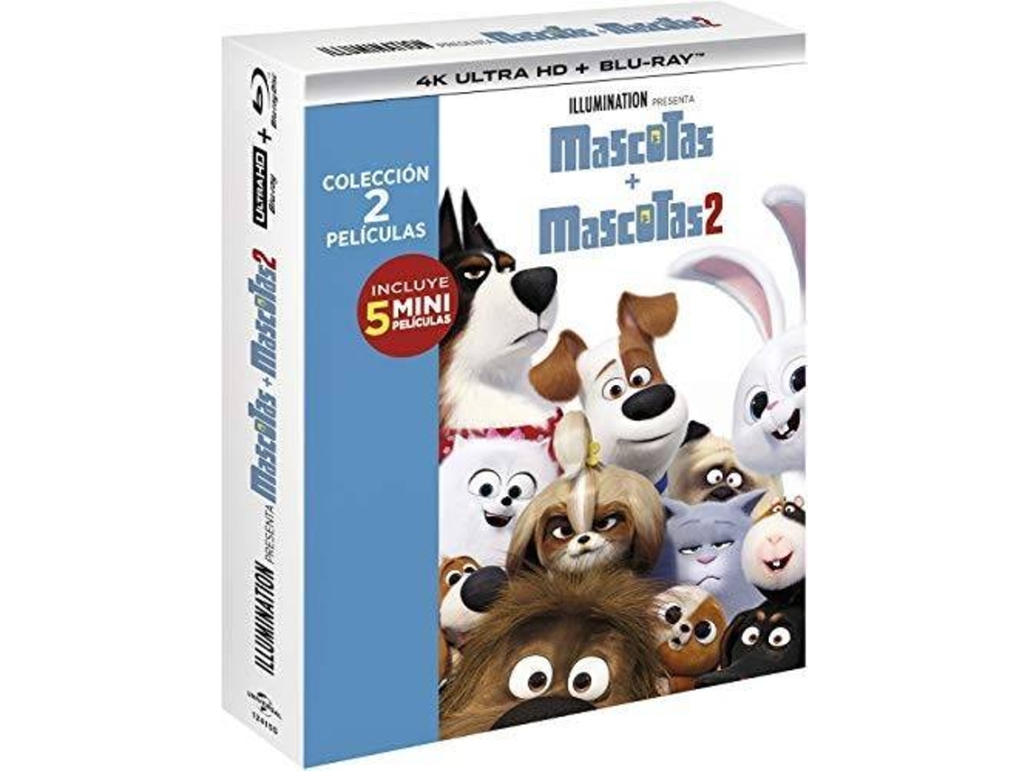 Blu-Ray The Secret Life of Pets 1 + 2 (4K Ultra HD) / Mascotas 1+2 (Edição em Espanhol)