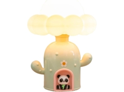 Luminária Noturna LED Panda Fofa, Abajur Decorativo de Mesa com Luz