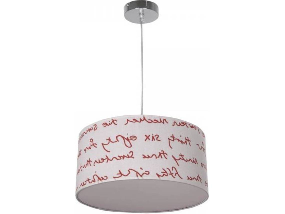 Candeeiro de Teto FABRILAMP Letters 76093501 (Branco - E27 - 60 W - Metal)