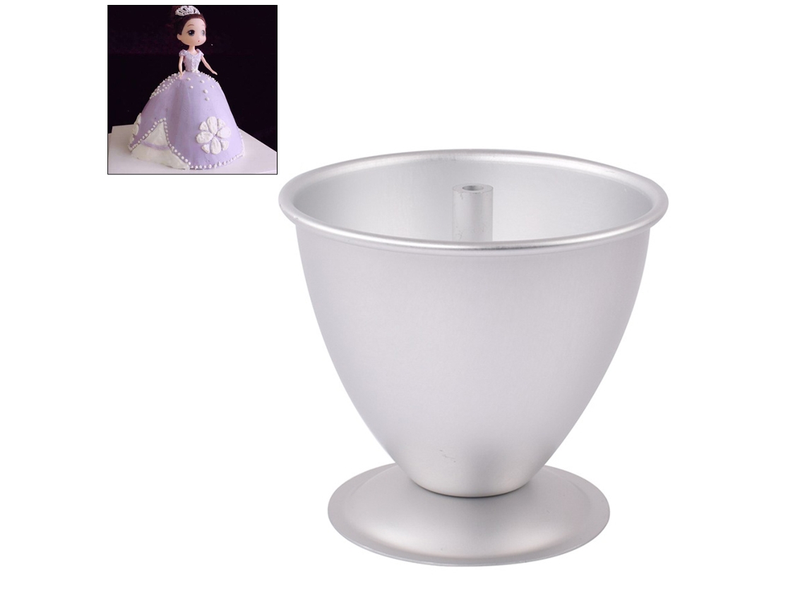 Ronjoe-forma De Bolo Princesa Boneca Decorativa Meia Circulo 8 Polegadas Em Alumínio