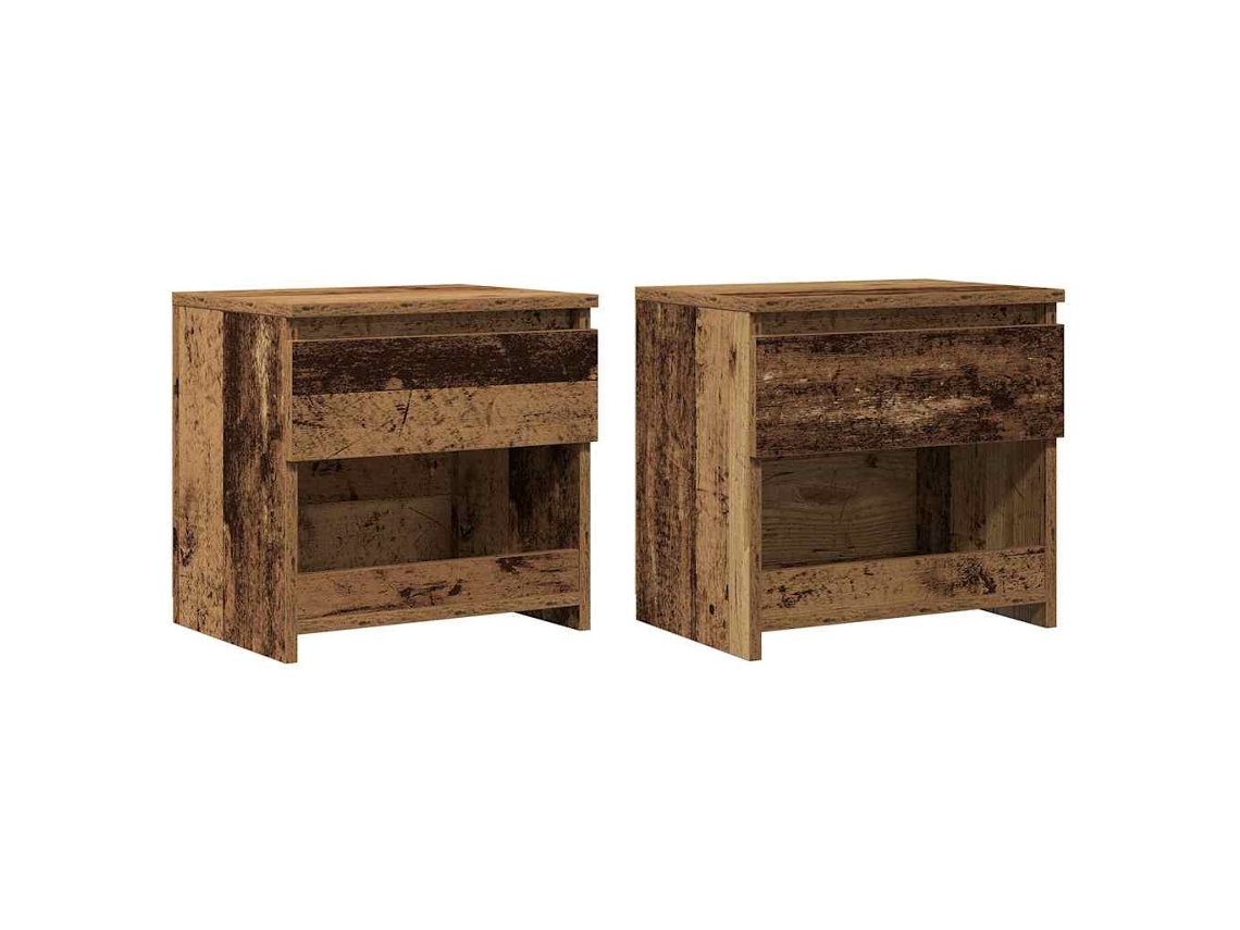 Conjunto de Mesas de Cabeceira 2 pcs 40x30x39 cm Derivados de Madeira Madeira Velha MAISON EXCLUSIVE