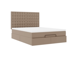 Ottoman Bed, Ottoman Beds Vidaxl Marrom Couro Artificial (140 X 200 Cm)