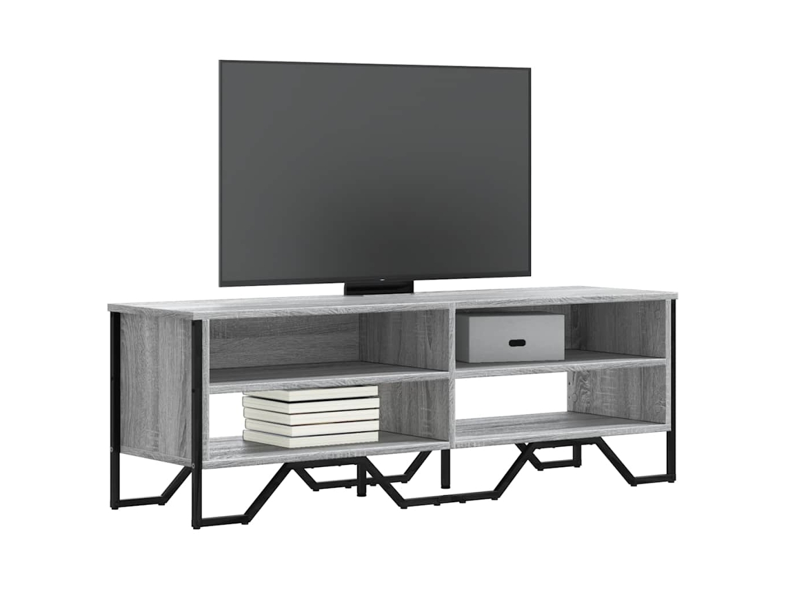 Vidaxl Móvel De Tv 122x34x41 Cm Derivados De Madeira Cinzento Sonoma