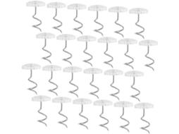 Conjunto Favomoto com 50 tachas decorativas antiderrapantes para sofás e móveis, em formato espiral transparente.