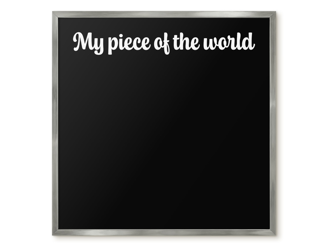 Quadro de vidro magnético "Meu pedaço do mundo" para o hall Espelharte (50x50 cm)