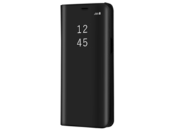 Capa de Telefone Samsung S8 com flip espelhado EOOCOO preto