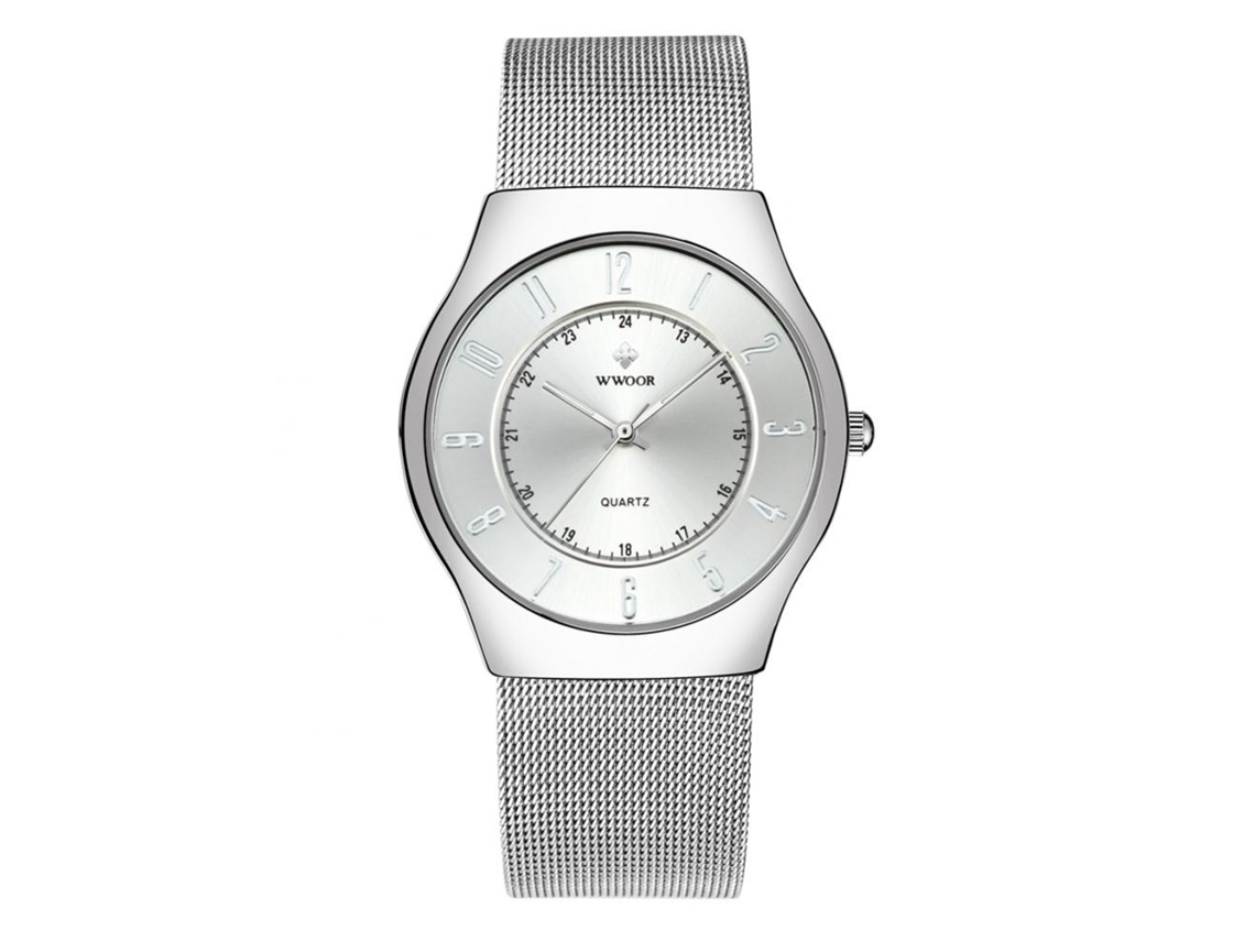 Relógio de pulso masculino de quartzo à prova d'água com pulseira estampada WWOOR