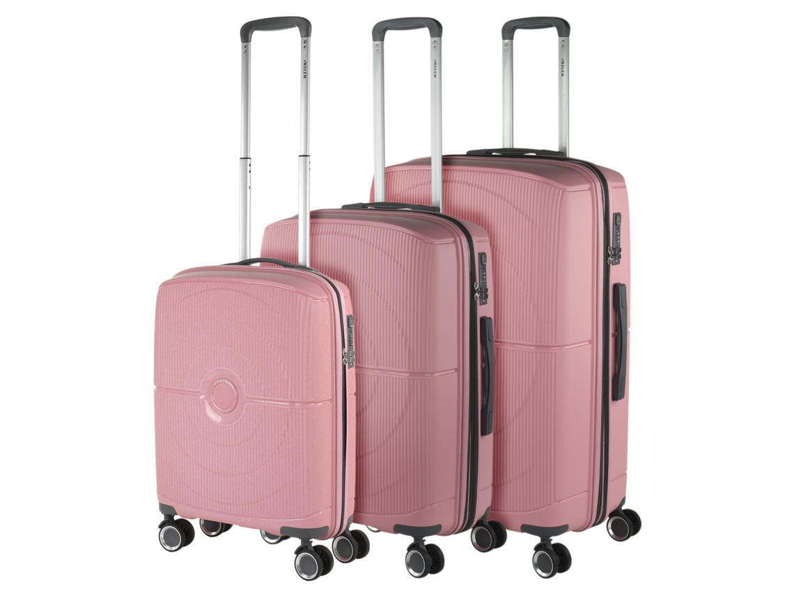 Conjunto de Malas Rígidas Pp JASLEN Zurich Rosa 49X75X30 Cm 96L