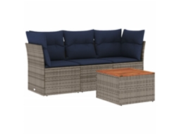 Garden Sofa Set, Garden Sofa Sets Vidaxl Cinzeto Rattan / Vime (n/a)