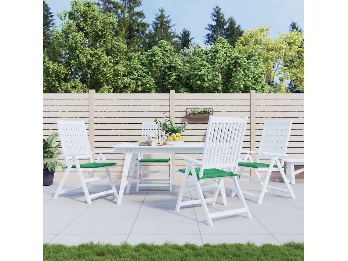 Vidaxl Almofadões P/ Cadeiras Jardim 4pcs 40x40x3 Cm Oxford Verde