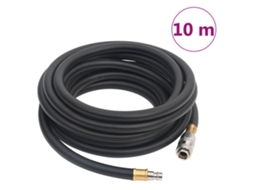 Vidaxl Mangueira De Ar Híbrida 0,6" 10 M Borracha E Pvc Preto